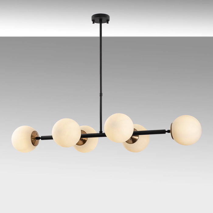 Opviq Fazli - 10485 Lámpara de araña ajustable en Negro, Antiguo y Crema
